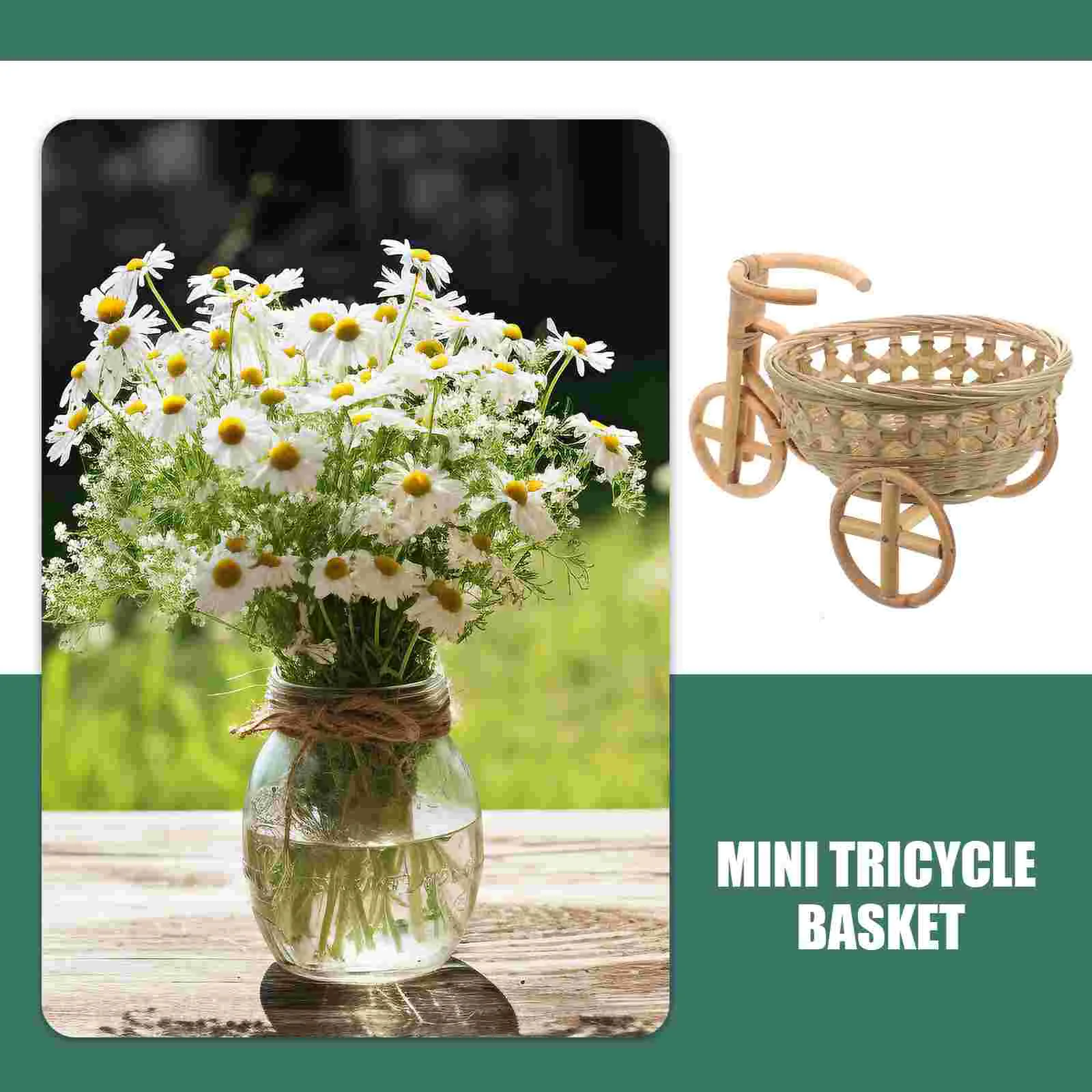 Тканая корзина для трехколесного велосипеда детская плетеная подставка