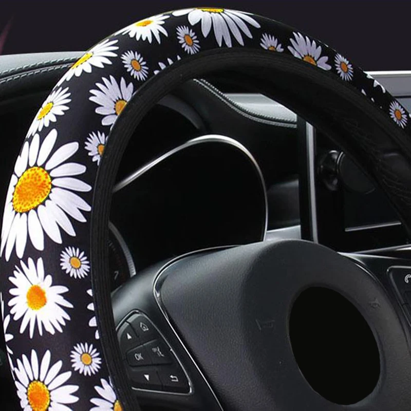 

Universal Steering Wheel Cover Wheel Car Cover Printed Protector Steering Protable
