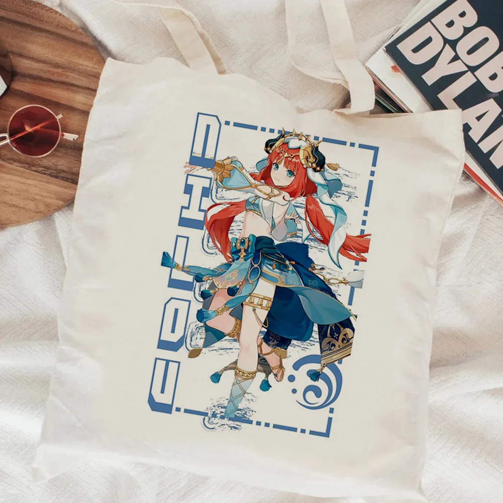 Многоразовая сумка для покупок Genshin Impact Экологически чистая Холщовая Сумка