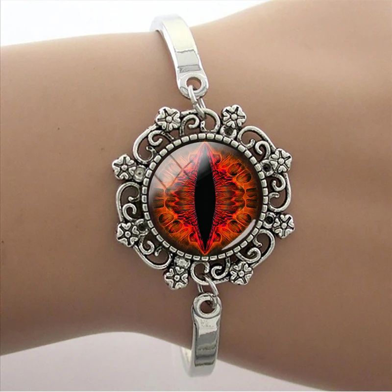 

Special Offer Lace Bracelet Dragon Eyes Colorful Pattern Glass Cabochon Handmade Bracelet Charms Bracelet Fashion Jewelry FXQ314
