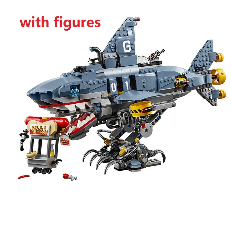 

872pcs Ninja Garmadon Shark Mech Vehicle Building Blocks Movie Series Nomis Nancy Figures Bricks Toys For Children Gifts 10799