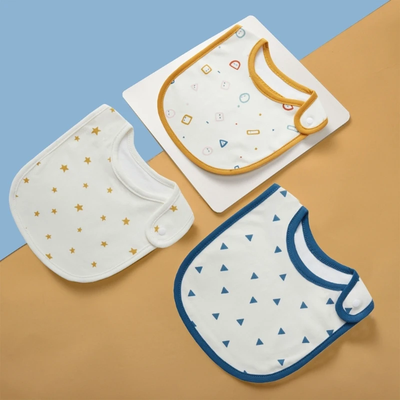 

3 Pack Baby Bibs Cartoon Baby Bandana Drool Bibs Cotton for Unisex Boys Girls
