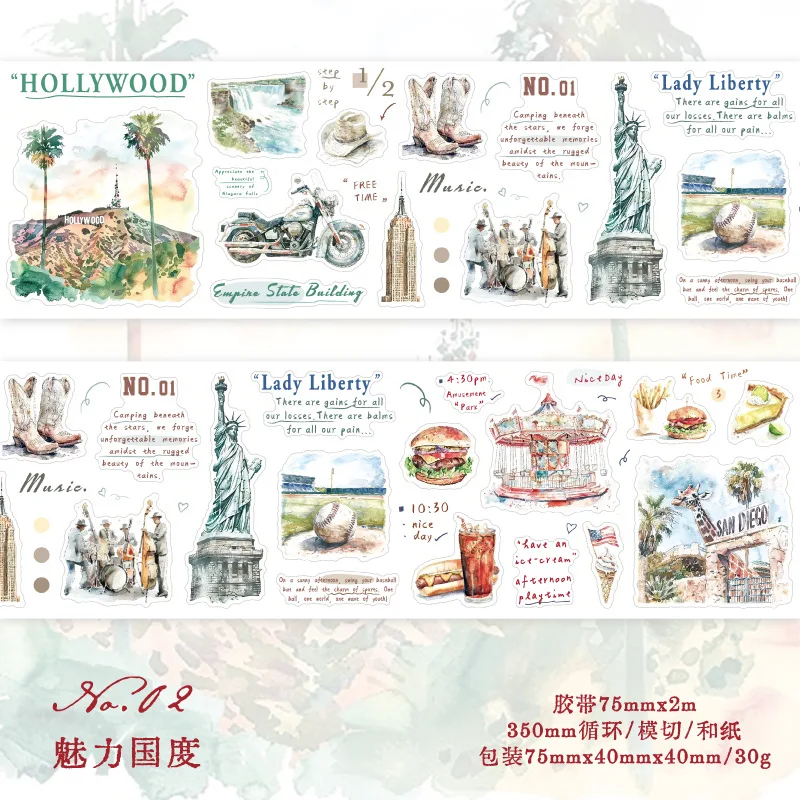 

Декоративные клейкие ленты Alideco для скрапбукинга