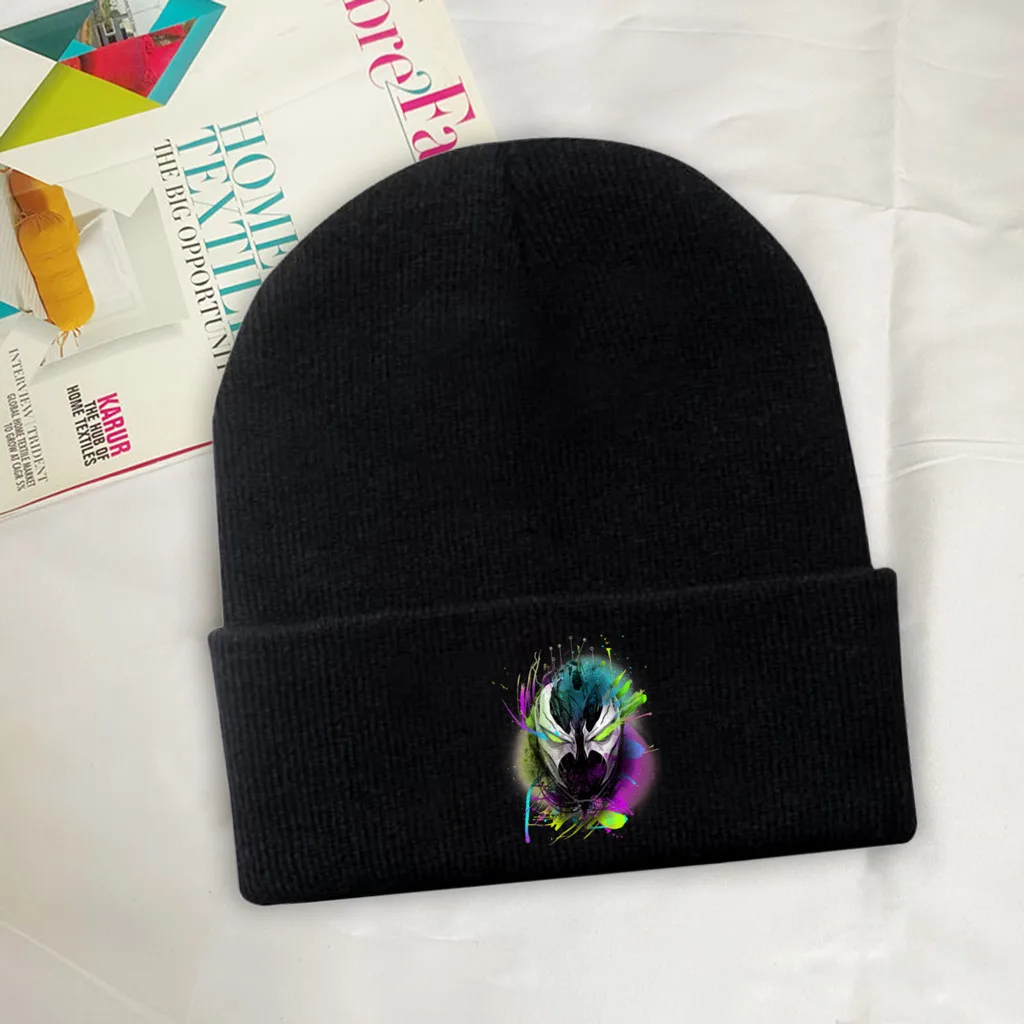 

Spawn Simmons Movie Skullies Beanies Caps Design Knitted Winter Warm Bonnet Hats Unisex Ski Cap