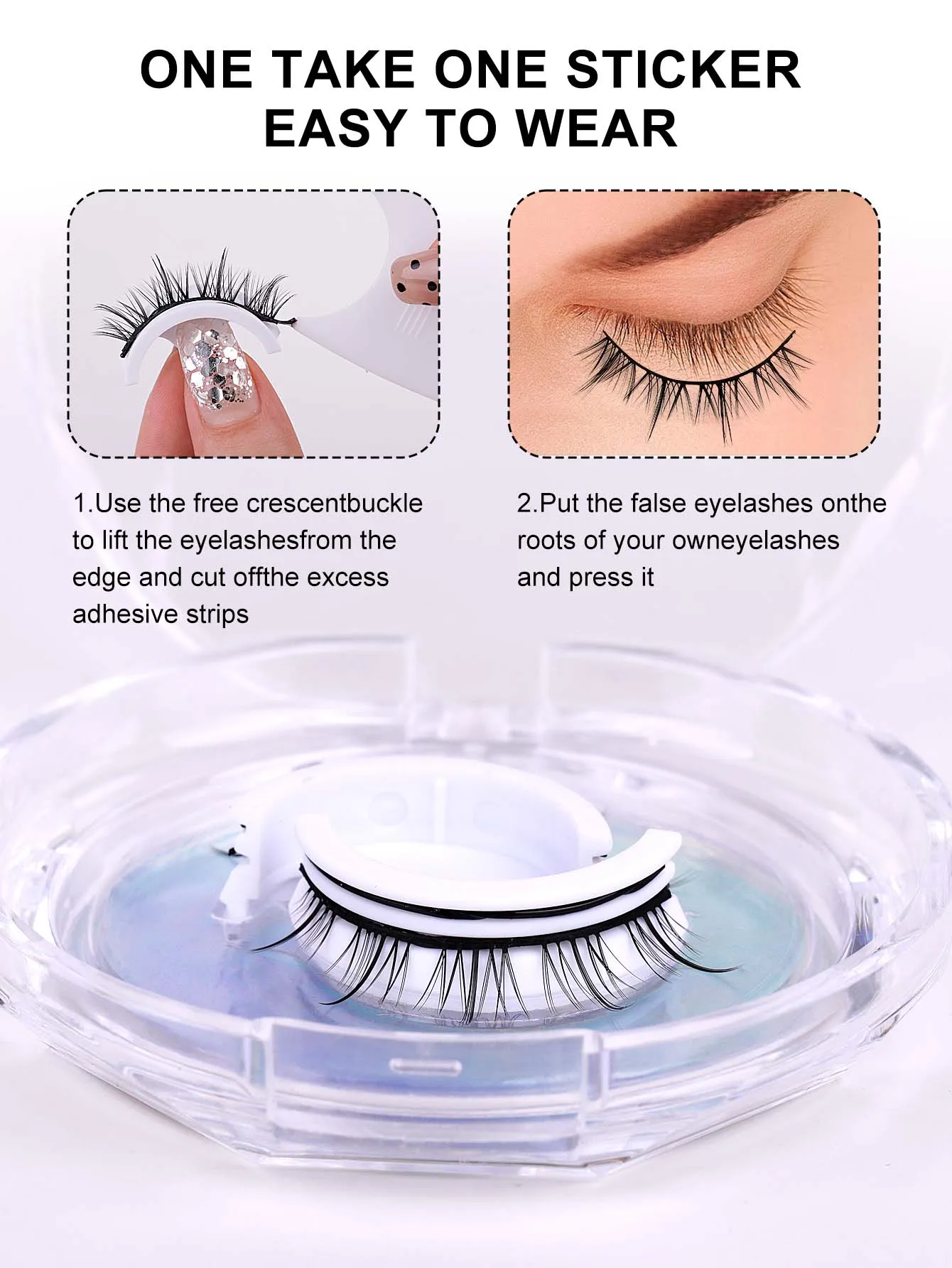 Z'LRAQI BEAUTY черные пластиковые терьеры накладные ресницы 17 мм синтетические