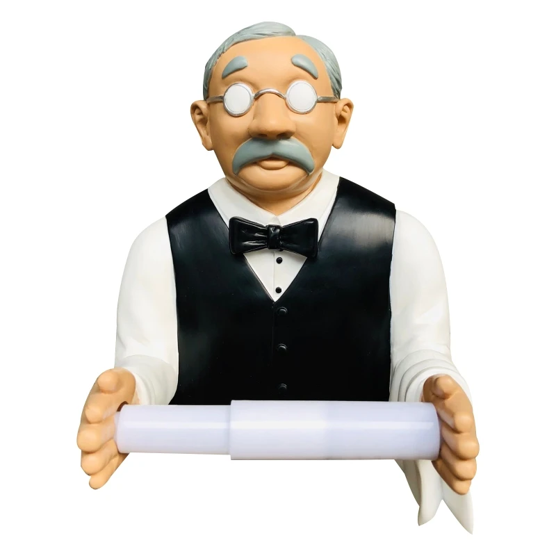 

Housekeeper Toilet Paper Roll Holder Wall Mounted Tissue Paper Storage for Home Kitchen Bathroom Organization