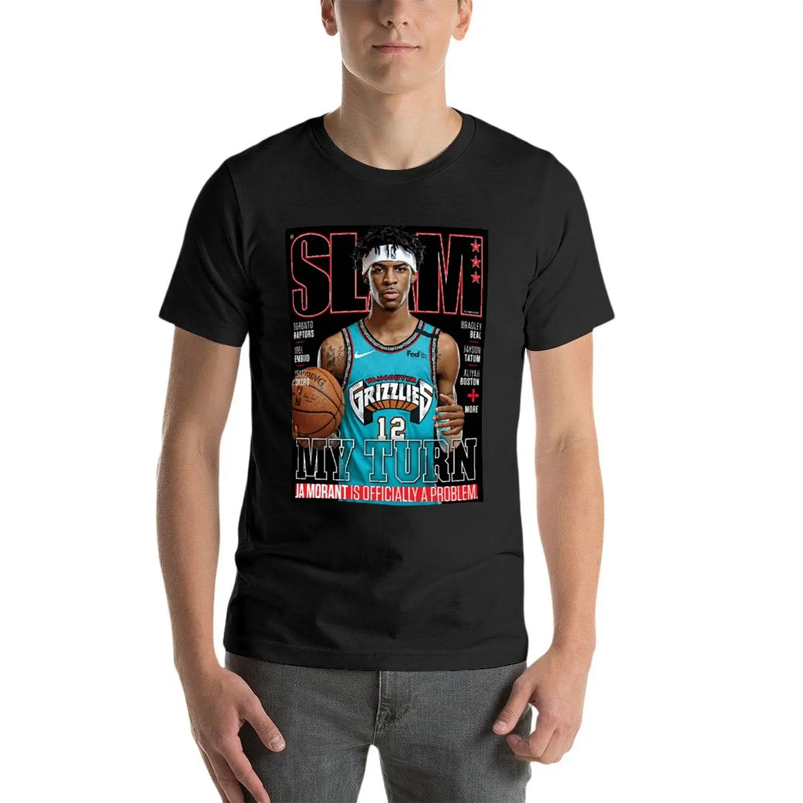 

Ja Morant Basketball Oversized T Shirts For Mens Clothing Short Sleeve Streetwear Plus Size Top Tee