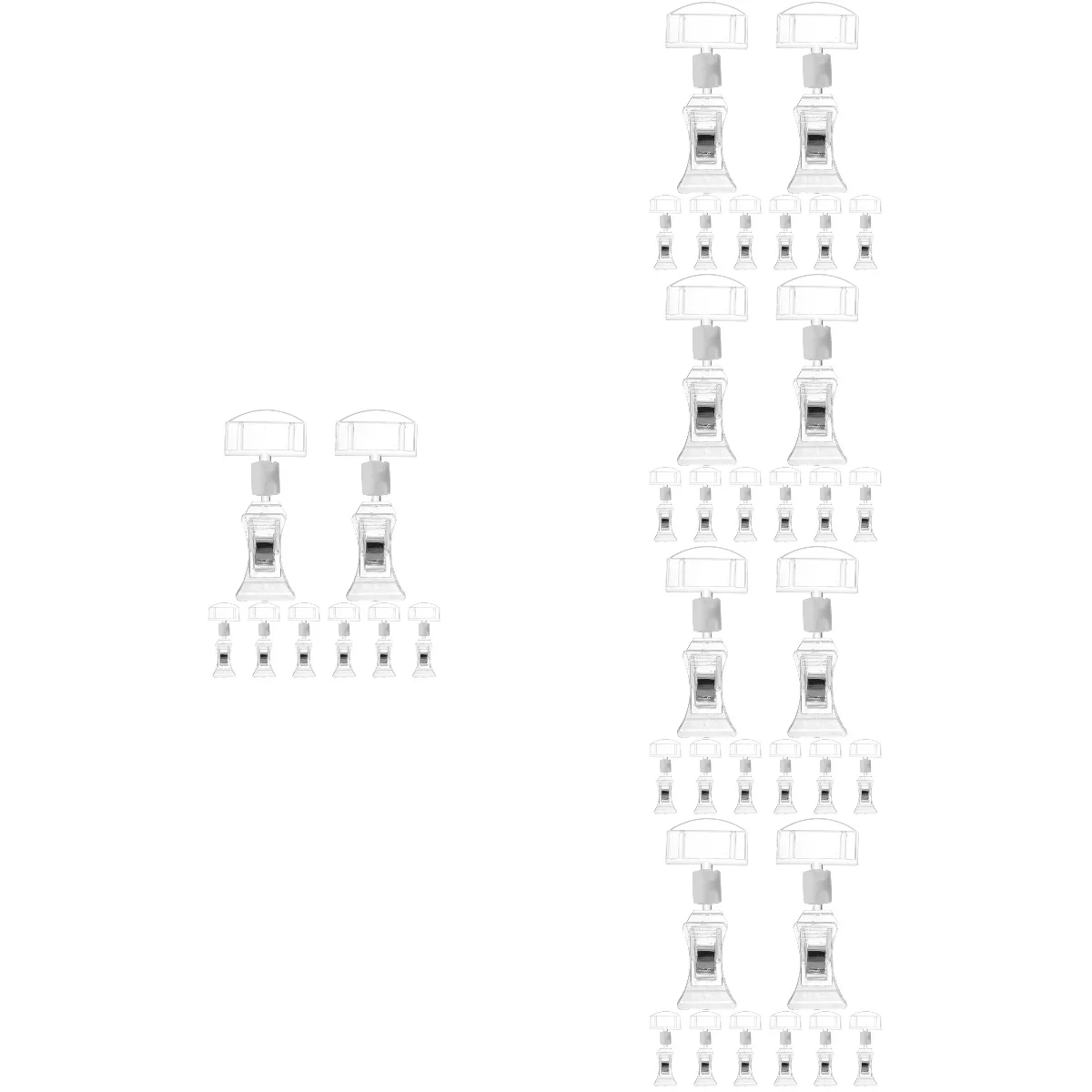 

40 Pcs Clear Sign Clips Rotatable Tag Clips Multi-function Sign Holder Stands Merchandise Sign Clips