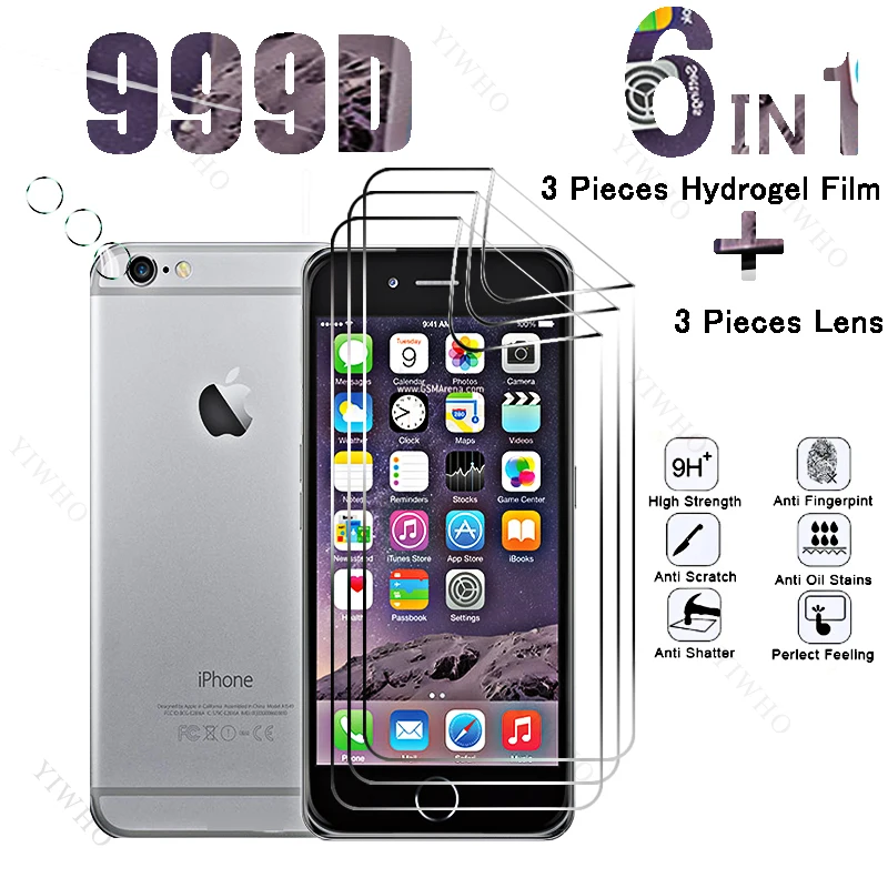 6 в 1, Гидрогелевая Защитная пленка для Apple IPhone 6 Plus