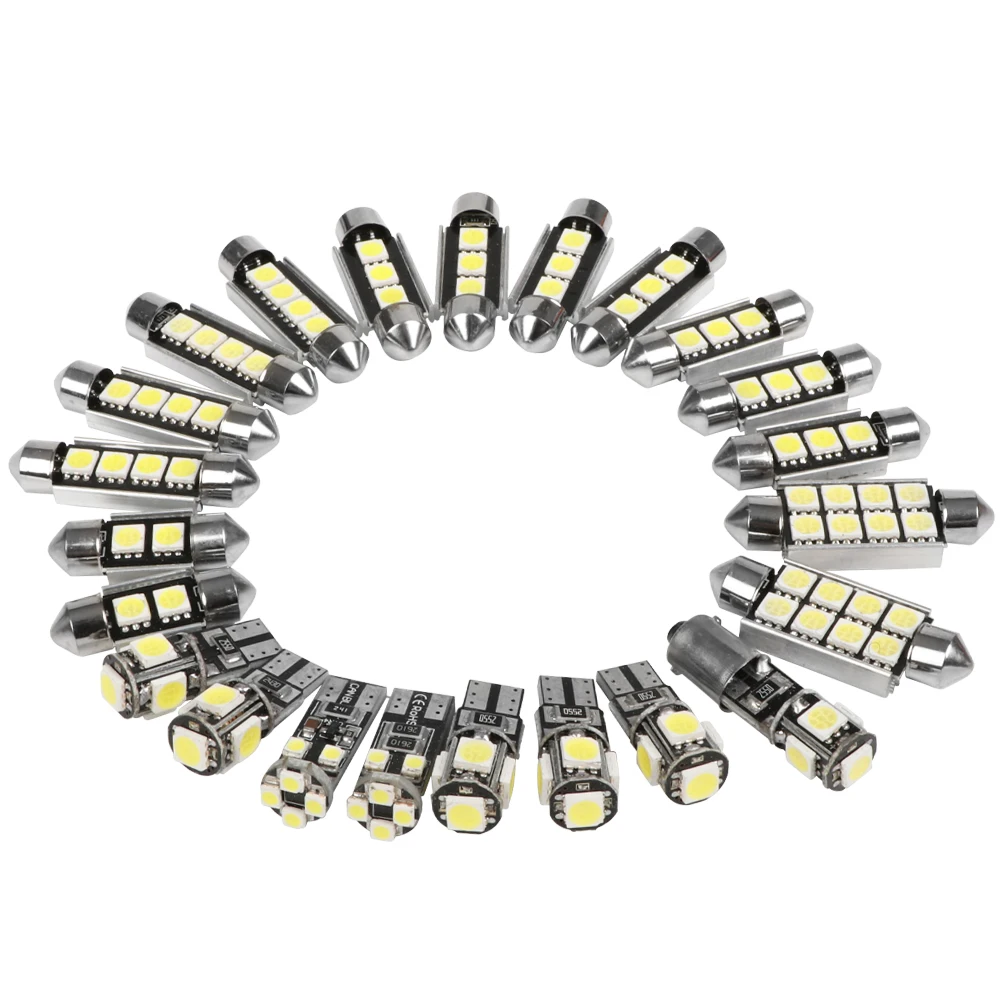 Лампа головного света, 6000K, белая, T10, 5050, 1206, W5W, 23 шт.