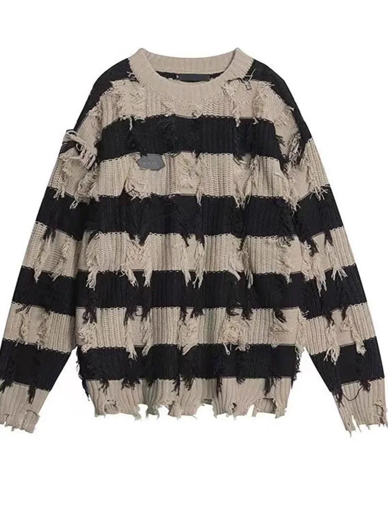 Вязаные свитера Vinateg с кисточками в стиле панк Sweet Cool Y2k эстетичная уличная одежда