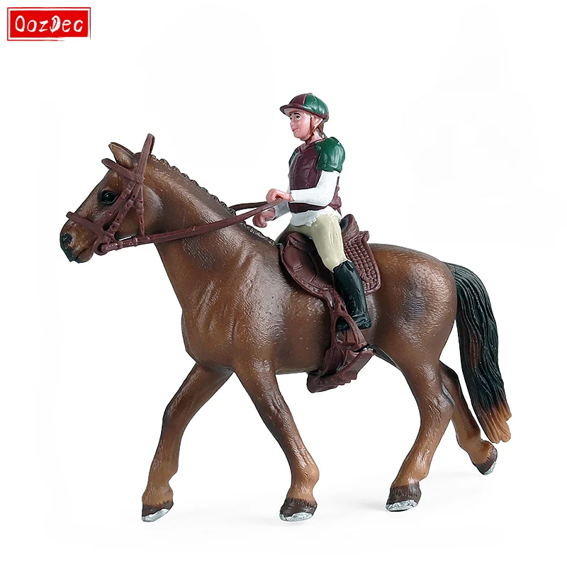 

OozDec Horse Model 13.5*11CM Pure Color Emulational Horseman Horse Animals Playset Figurine Cute Educational Kids Toy Gift