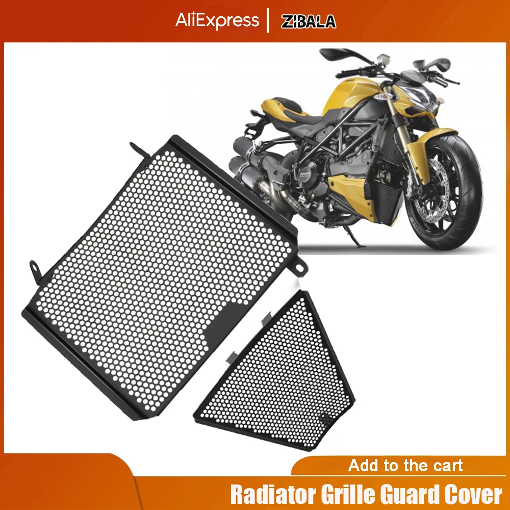 

For Ducati ST FIGHTER 1098 2009-2013 ST FIGHTER 848 2012-2016 Motorcycle Radiator Oil Cooler Cover Guard Protector Grille 848