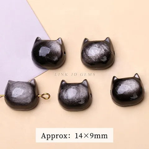 Бусины из обсидиана с головой кошки Buy Bao Ji
