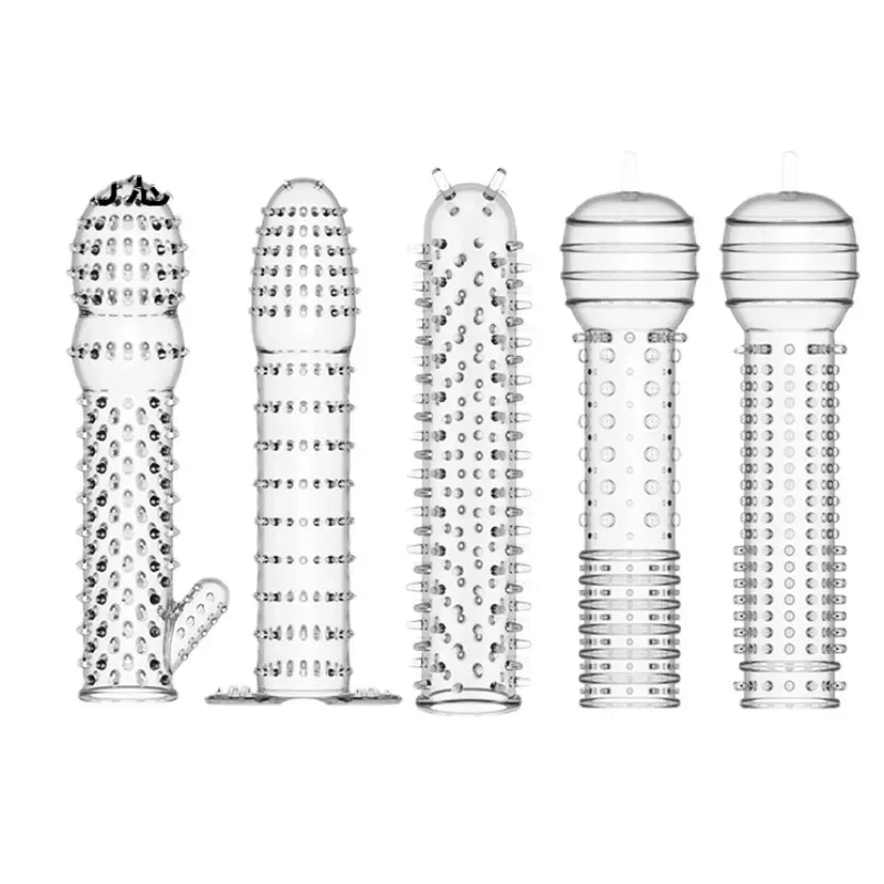 Многоразовые презервативы рельефный удлинитель с резьбой насадка на пенис