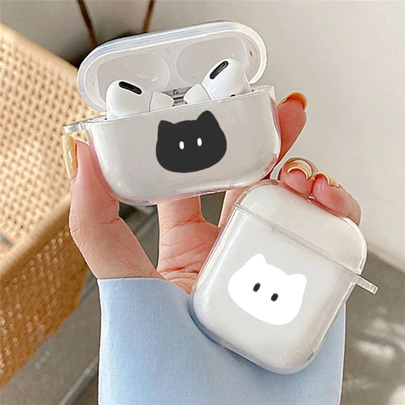 Фото Забавный чехол для наушников с изображением кота и рыбы для Apple AirPods 4th 3 Pro 2, защитный чехол для AirPod 3 2, матовая коробка Fundas Air Pod №1