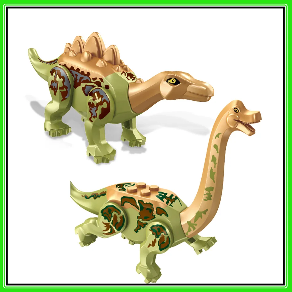 

Dinosaur 8 Pcs Model Triceratops Bricks Figures Building Blocks Jurassic Raptor Tyrannosaurus World Kids Toys Christmas Present