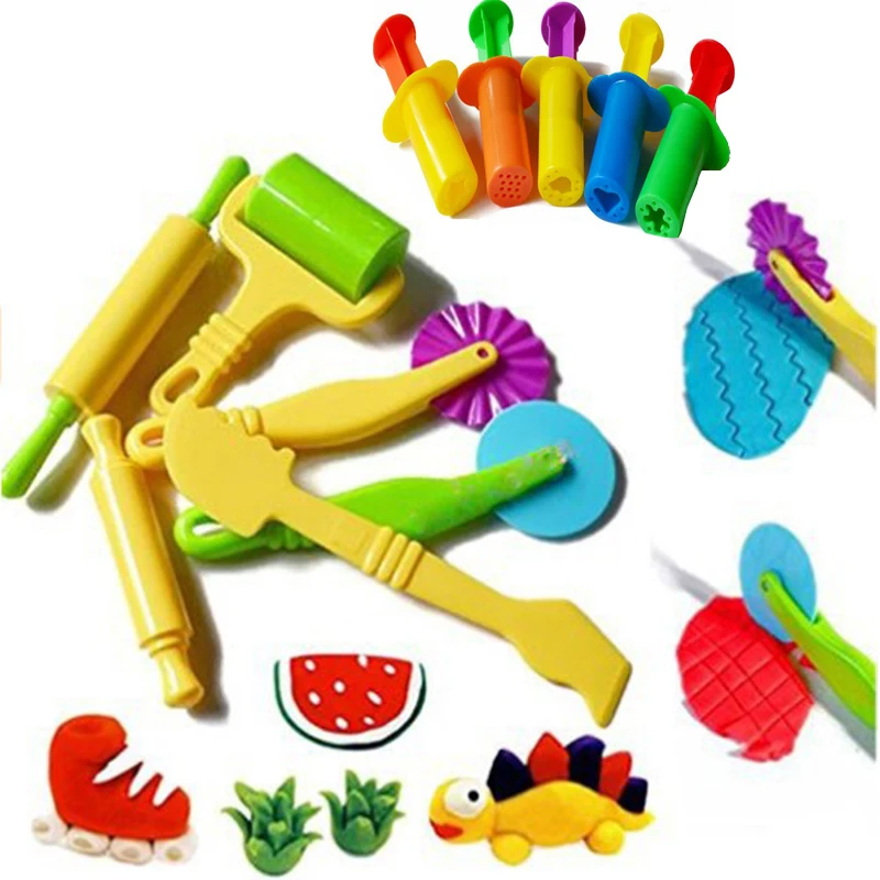 

5/6/23Pcs Color Play Dough Model Tool Toys 3D Plasticine Tool Playdough Set Clay Moulds Deluxe Set Learning & Education Toys