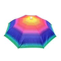 foldable umbrella hat adjustable headband sun rain outdoor sport fishing cap