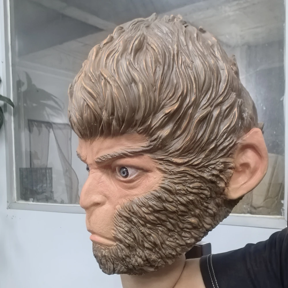 Черная миф Wukong 3A Игра Ролевая игра герой Хэллоуин костюм реквизит Sun латексная