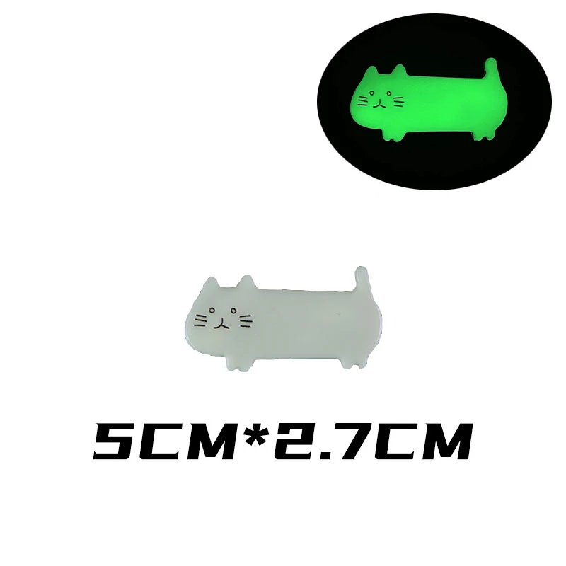 Милые светящиеся нашивки в виде котят из смолы темноте искусственные украшения с