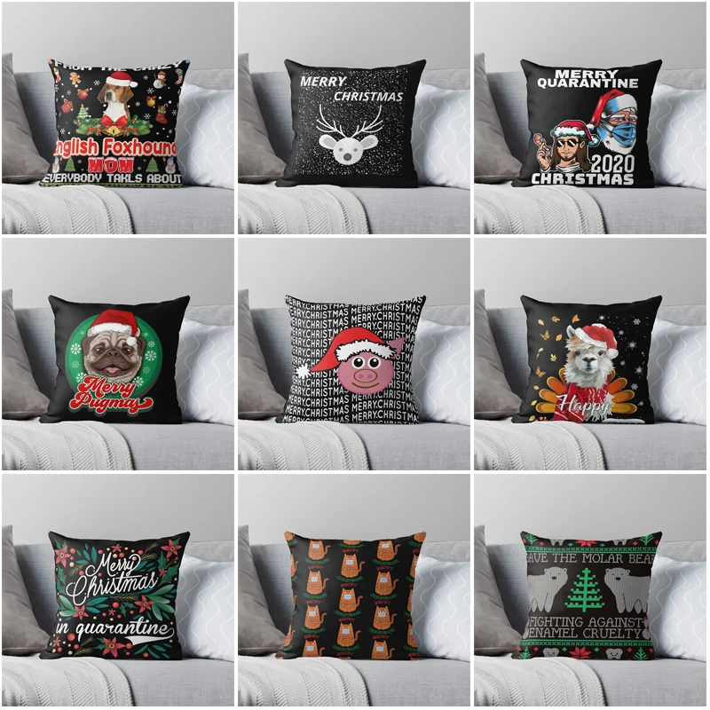Рождественские декоративные наволочки для домашней подушки Наволочки подушек