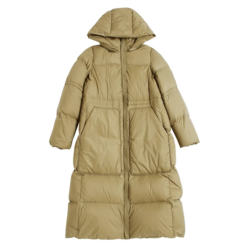 Down jacket in 2023, the new women's fashion swing A version of the cloak grows up in size.