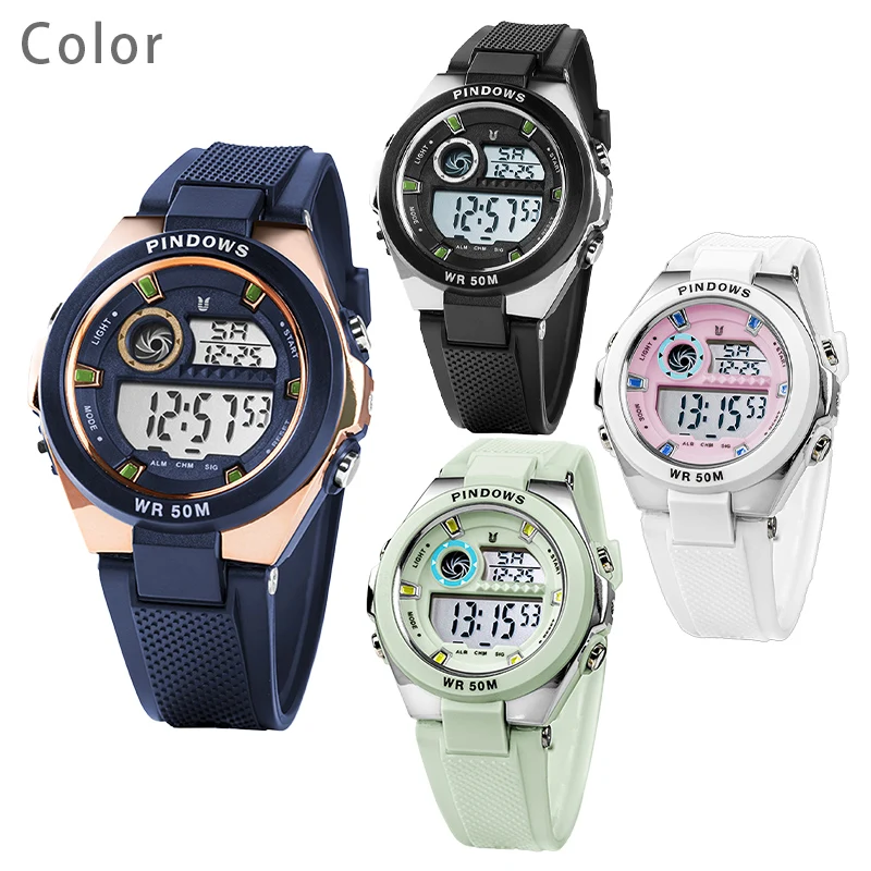 Submersible Digital Watch Women Waterproof Girl Electronic Hand Clock Student Dive Training Countdown Sport Wristwatches Ladies