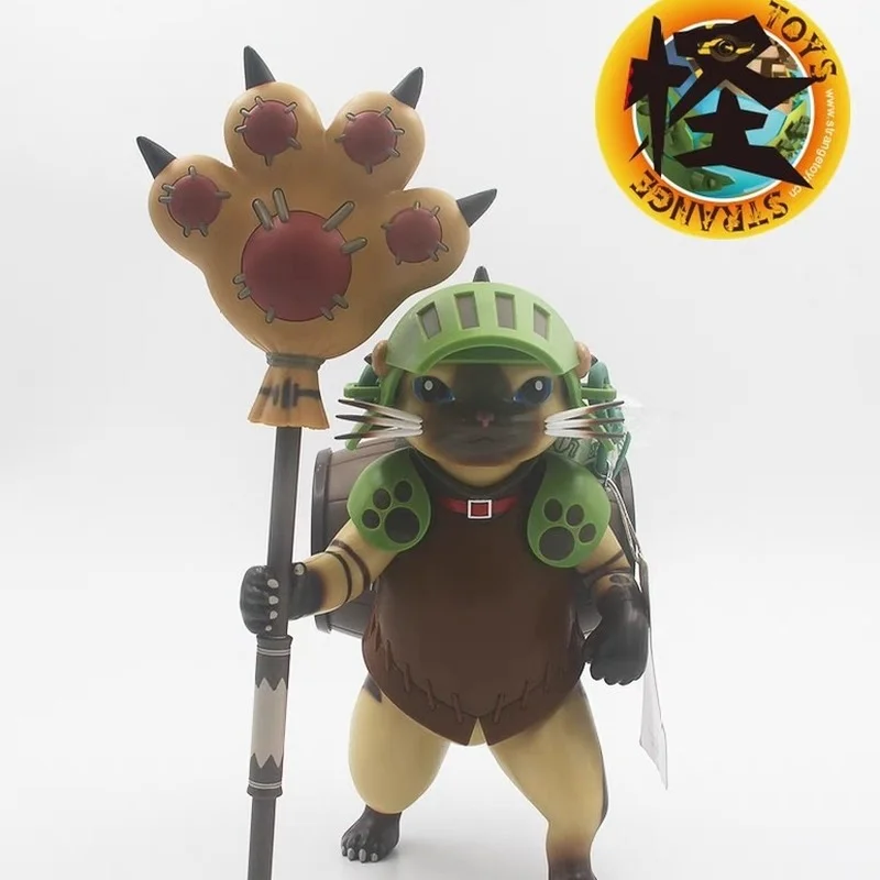 

32cm Kawaii Japan Osaka Universal Studios Cartoon Animation Limited Edition 5000 Monster Hunter Elu Cat Popcorn Bucket Figure