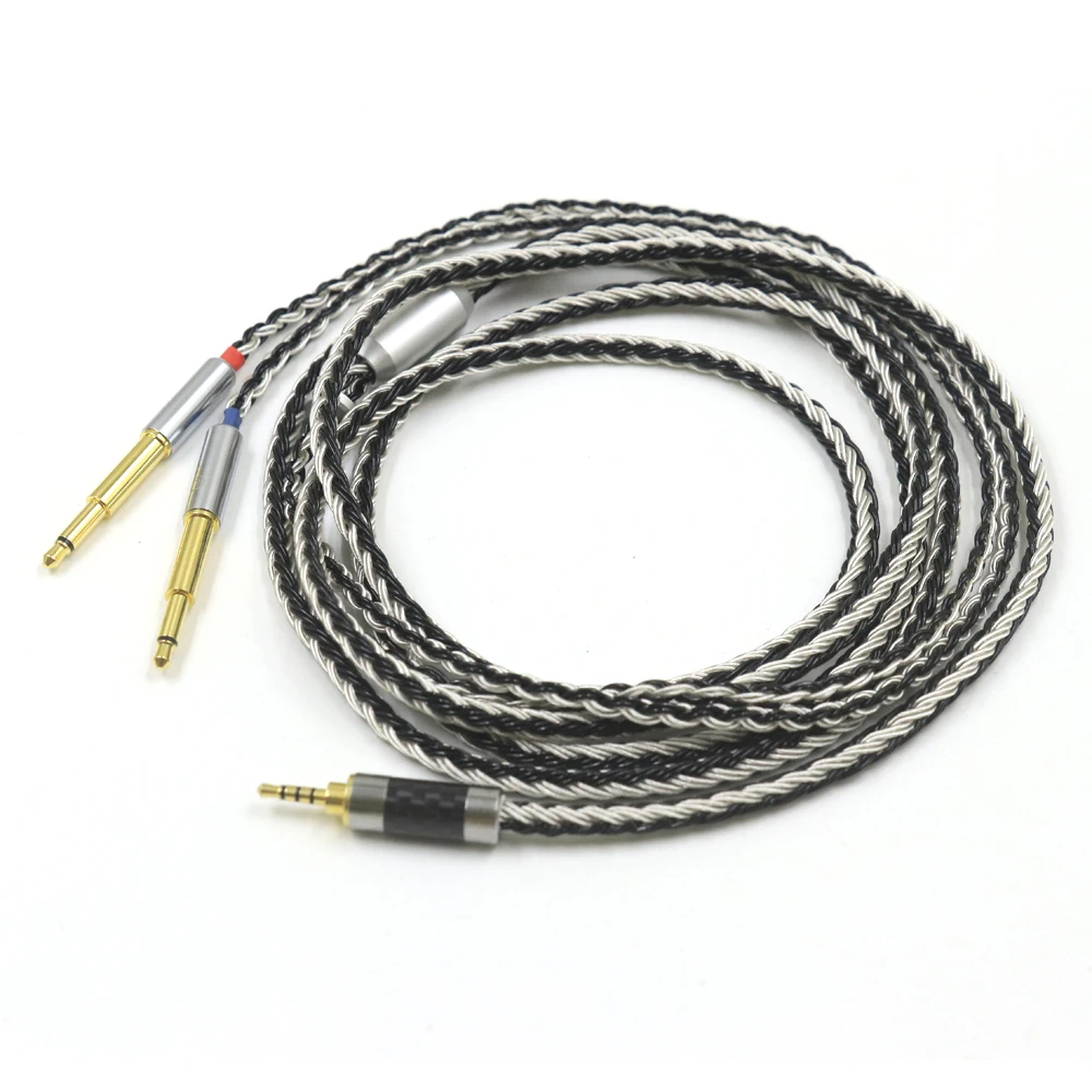 16 Cores Silver Plated HiFi Cable with 4Pin XLR 2.5 4.4MM Balanced 6.35Male for Meze 99 Classics NEO NOIR Headphone enlarge