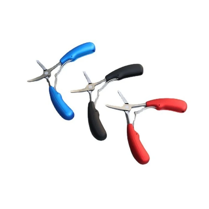 

Flat Mouth Tying Hook Pliers Fishing Clamp Line Tool Curved Mouth Tying Hooks Bang Fishing Line Strand Pulling Pliers