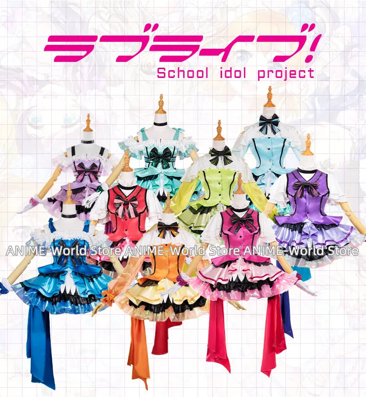 

Anime! Lovelive Kira Kira Sensation Eli Rin Umi Hanayo All Members Elegant Lovely Dress SJ Uniform Cosplay Costume Women