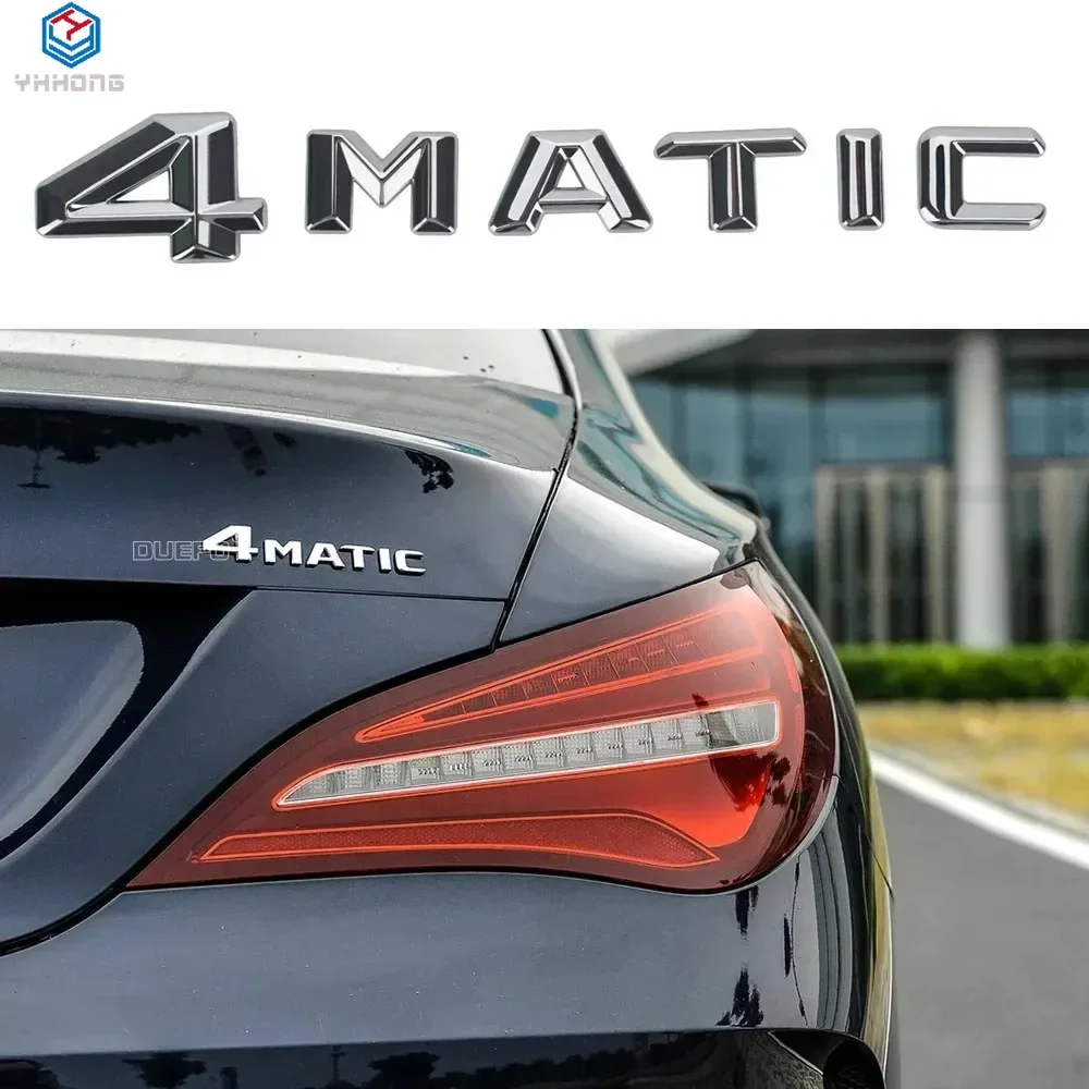 Фото 4MATIC задний багажник с буквами, эмблема, логотип, наклейка, Стайлинг автомобиля для Mercedes Benz A B C E S M G R Class GT CLA W204 W205 W210 W211 GLS №1