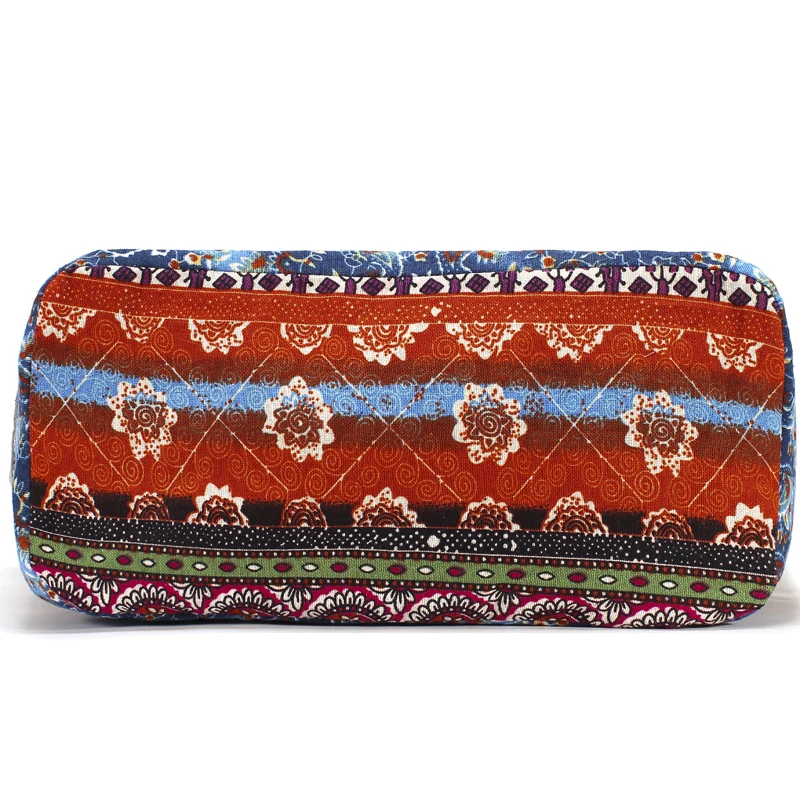 WR Large Capacity Women Handbag Fabric Hobo Bag Bohemian Style Tote Bag Butterfly  Bag Female Bucket Bag with Beads