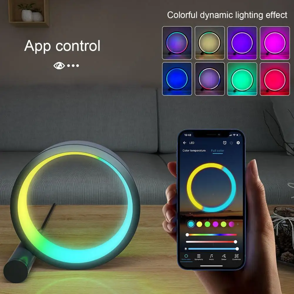 

Pickup Light Voice-activated APP Control Not Dazzling Stepless Dimming USB Powered Decorative RGB Computer Desktop Music Rhythm