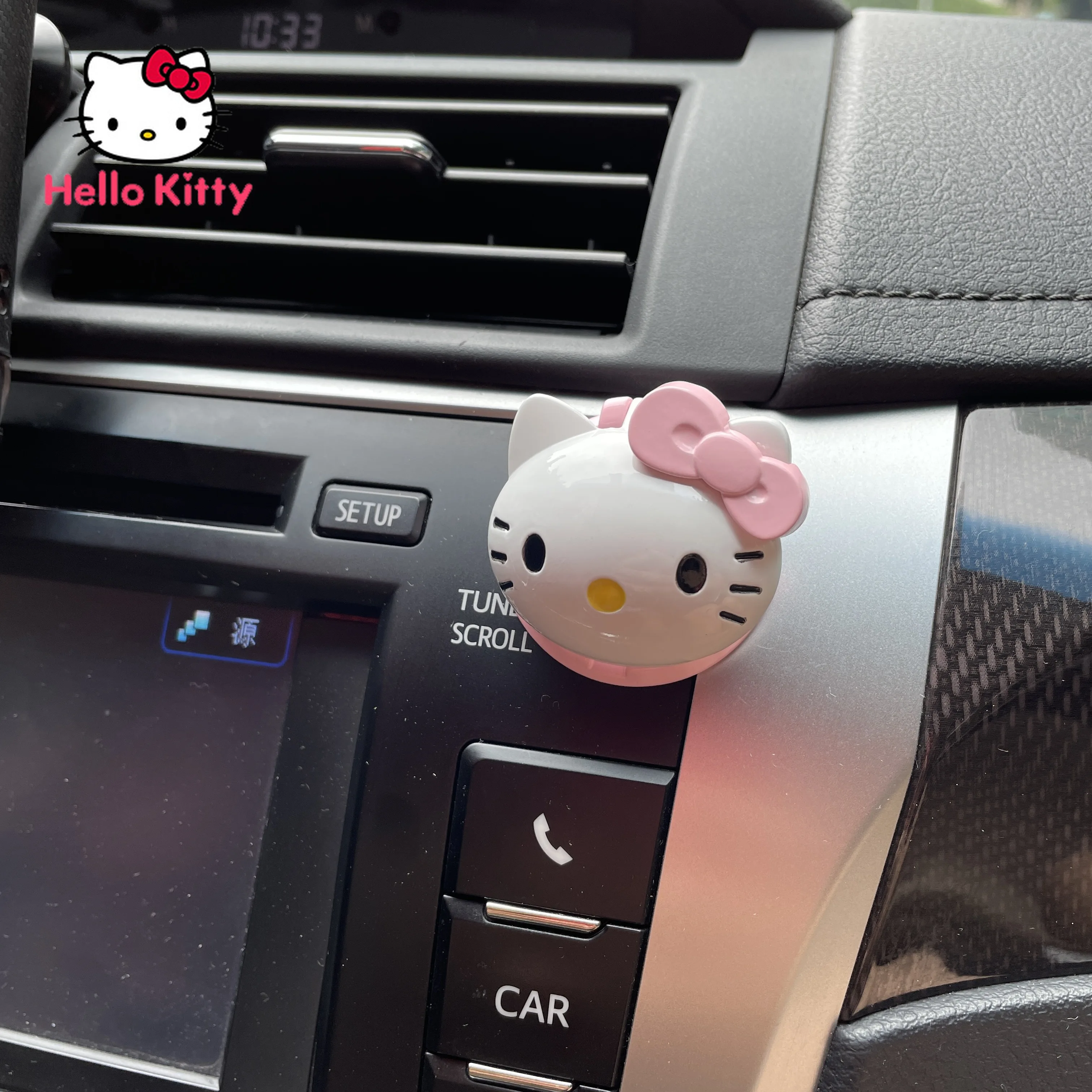 

Hello Kitty Car One-button Start Protective Cover Metal Ignition Device Decorative Stickers Start Button Ring