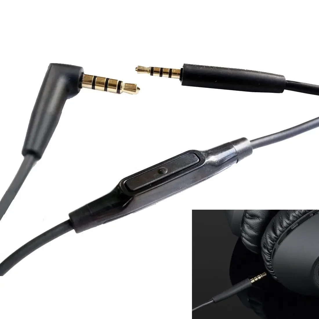 Строевой кабель для наушников проводной микрофона совместимый с Sennheiser PXC 450 / 480 и