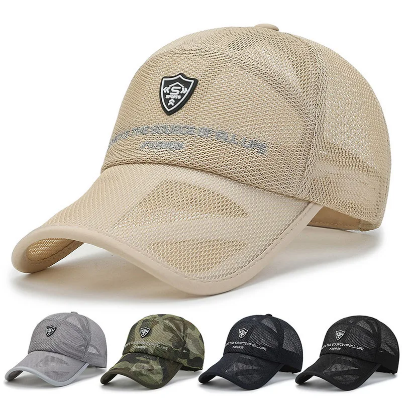 

Men's Spring and Autumn Casual Hat Summer Outdoor Sunscreen Baseball Cap Fishing Breathable Mesh Cap