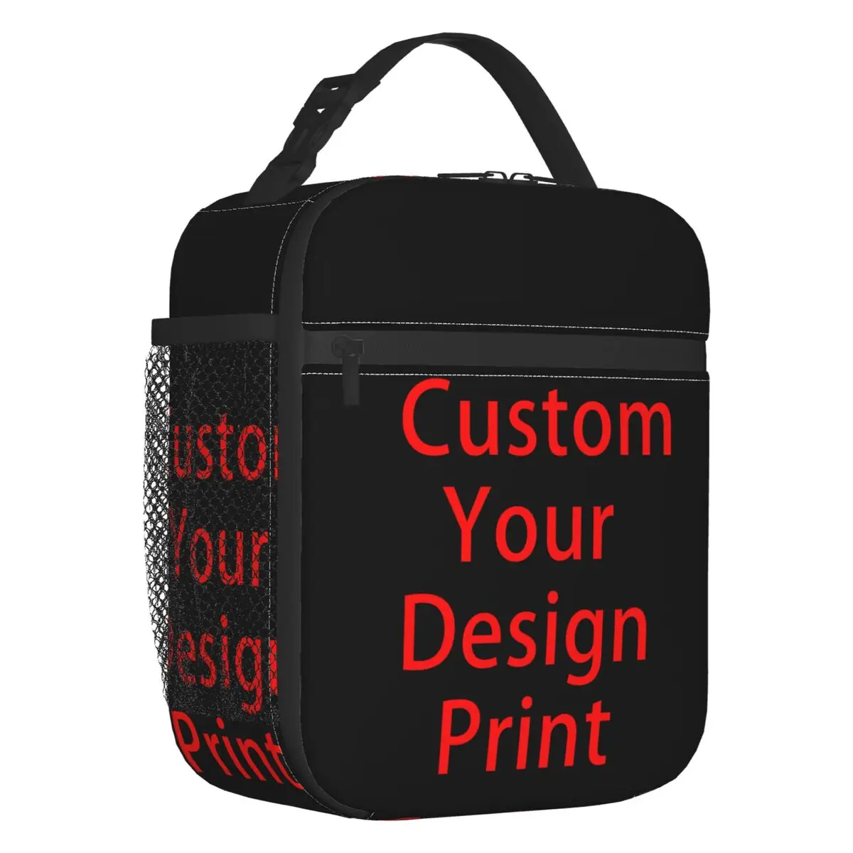 Custom Your Design Portable Lunch Box Women Customized Logo Printed Thermal Cooler Food Insulated Lunch Bag School Children DIY