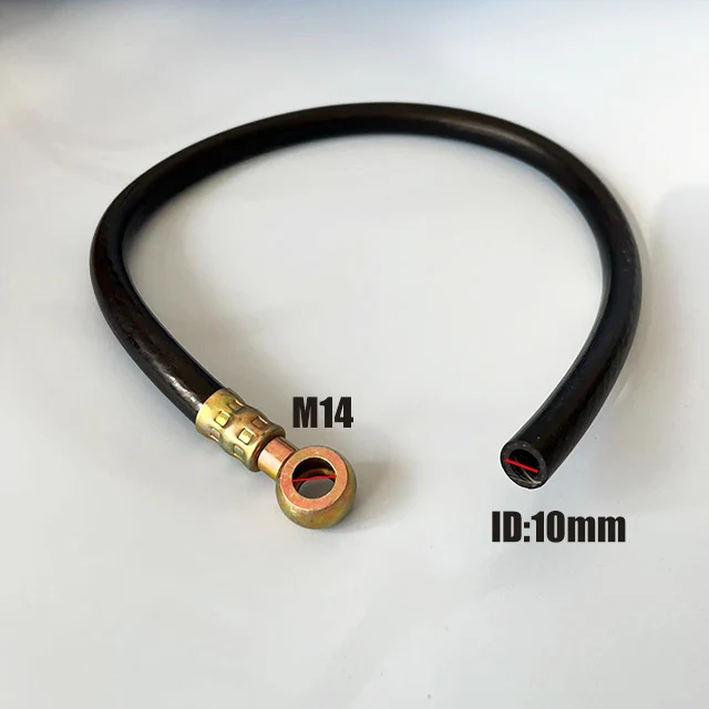 

M10 M12 M14 топливная трубка двигателя, двухслойная топливная трубка из смолы с зажимом, холодный и антифриз, маслостойкий дизельный Масляный шланг
