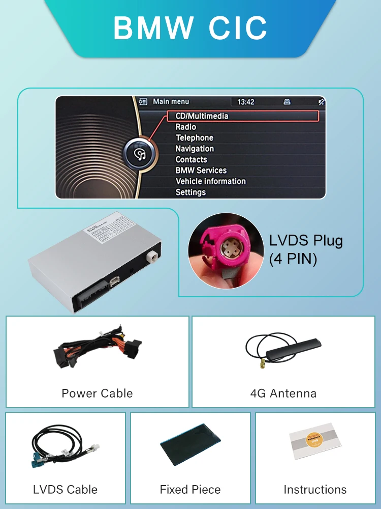 

Беспроводной модуль CarPlay для BMW 3 серии E90 E91 E92 E93 5Series E60 E61 CCC 2005-2008 CIC 2009-2012 Car Play Android Auto