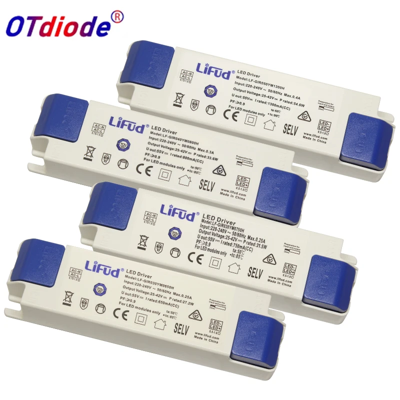 Фото Драйвер Lifud Φ/33-40V 800mA 900mA 1000mA 1050mA 1200mA 1300mA 1400mA 1500mA 40W50w 60W LF-GIRxxxYS Series Transformer №1