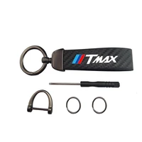 motorcycle accessories key chain leather carbon fibre keyring for yamaha t max 530 tmax 500 t max 560 tmax560