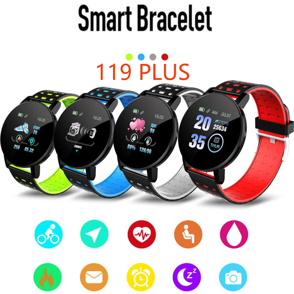 

119 Plus Sports Bracelet Smart Watch Health Heart Rate Sleep Monitoring 1.44 inch Round Screen Smart Watch PK Y68 D20 M6 D13 D18