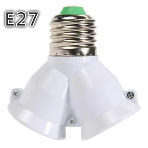 Сплиттер-адаптер E27 на 2-e27 держатель лампы Универсальный патрон E27 держатель лампы удлинитель разделитель преобразователь розетка бытовой 2 в 1
