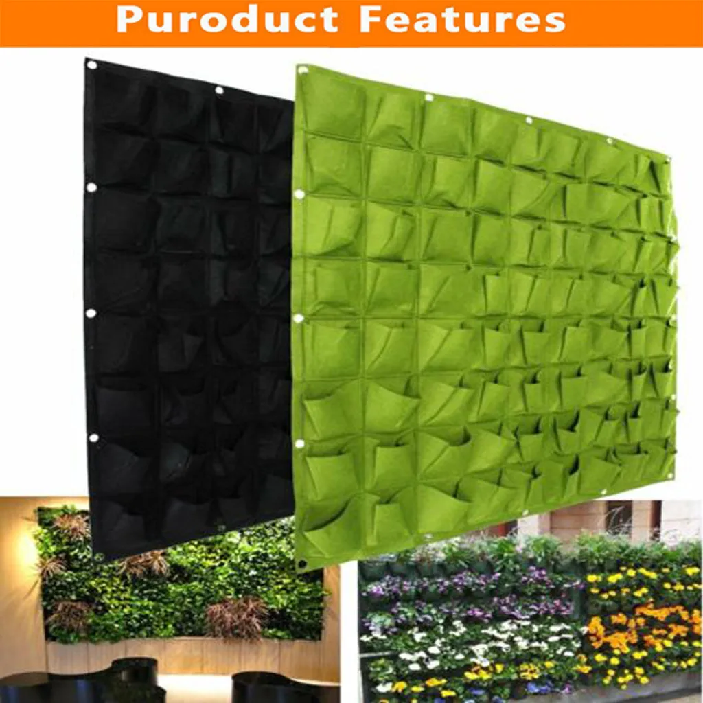 

Conceal Planting Garden Wall Vertical Hanging Herb Flower Bag Pocket Sorter And Storage Food for outside Feeders No Waste