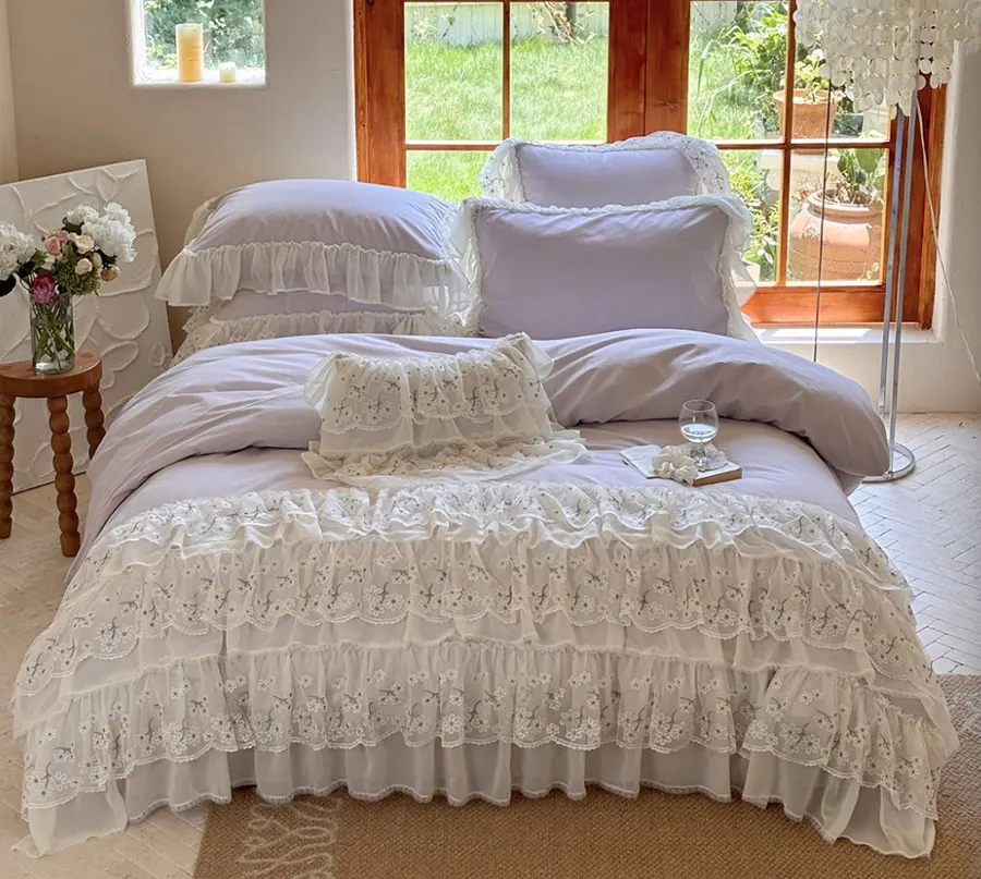 Романтический Комплект постельного белья сказочной ярмарки фиолетового