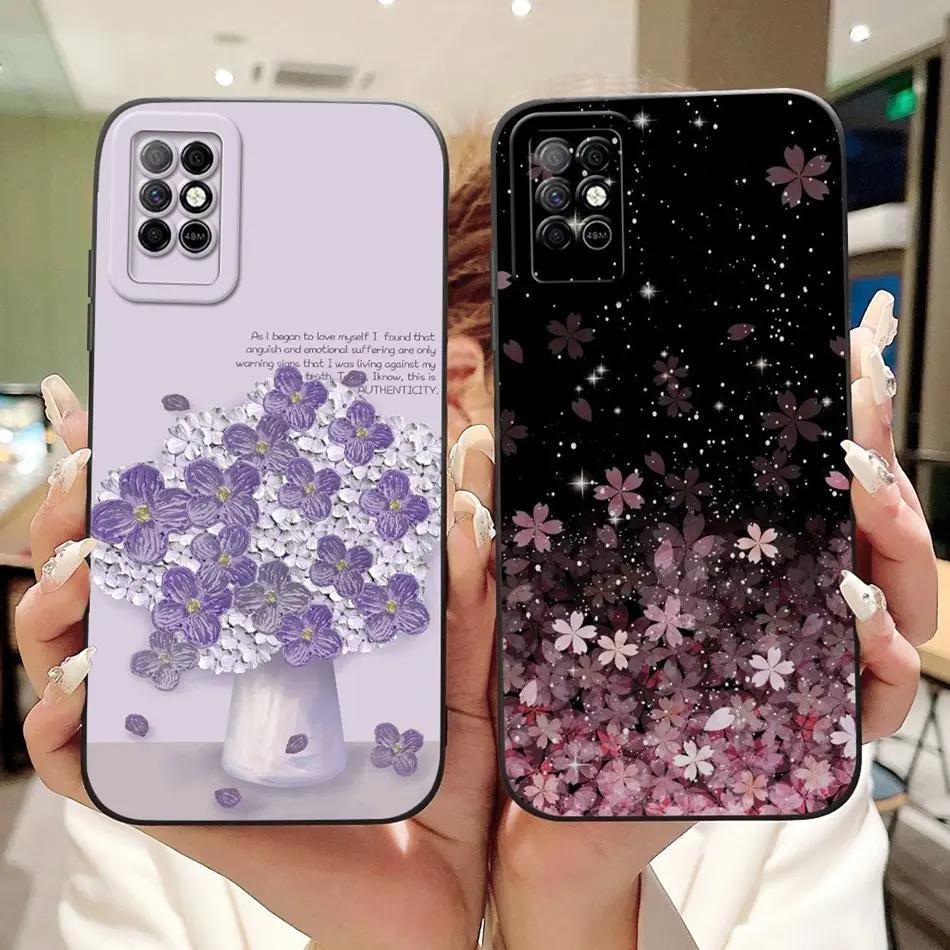 Фото Для Infinix Note 8i 8 X692 X683 X683B элегантный чехол для телефона с принтом подсолнуха и тюльпана для Infinix Note8i Note8 мягкие силиконовые чехлы №5
