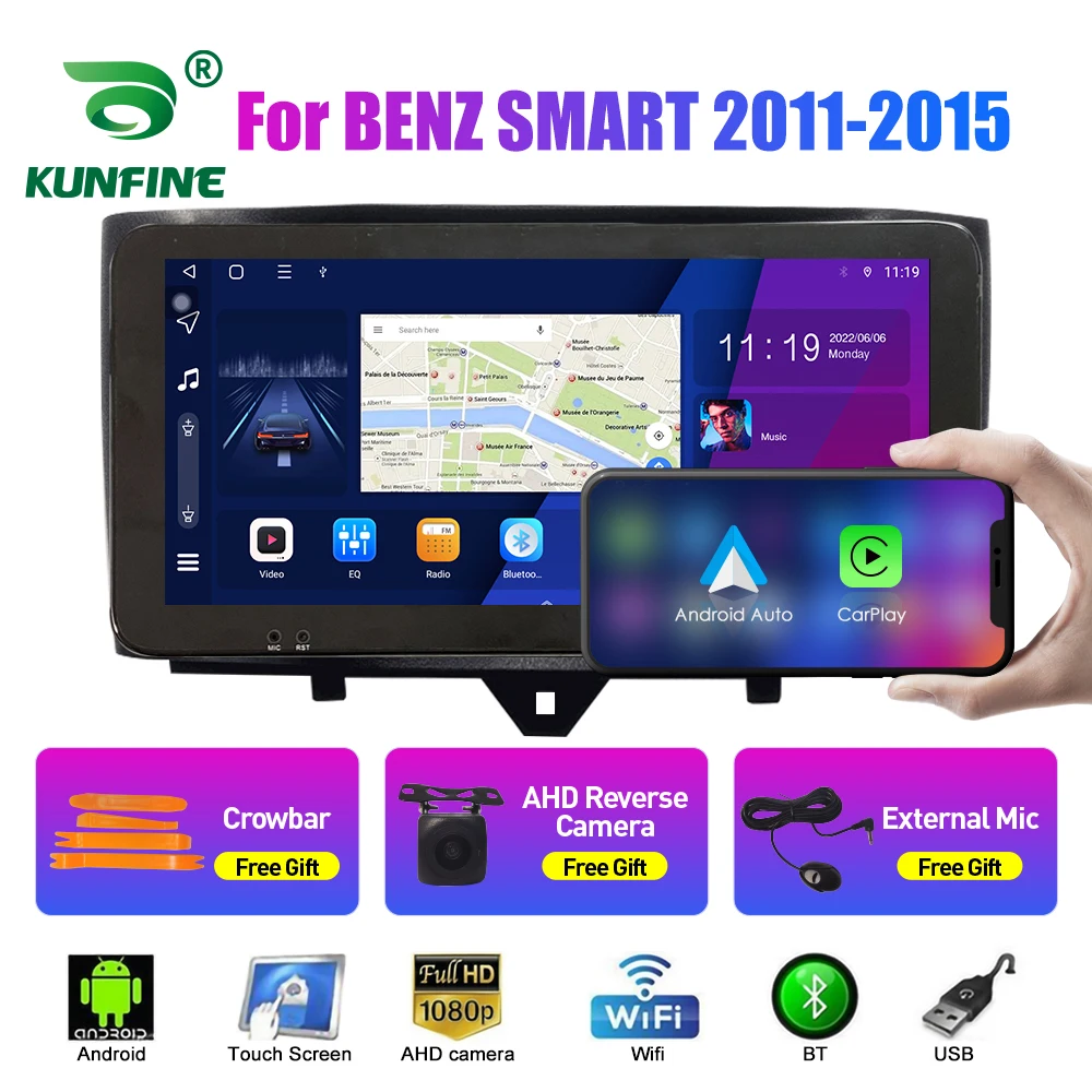 

10.33 Inch Car Radio For BENZ SMART 2011-2015 2Din Android Octa Core Car Stereo DVD GPS Navigation Player QLED Screen Carplay