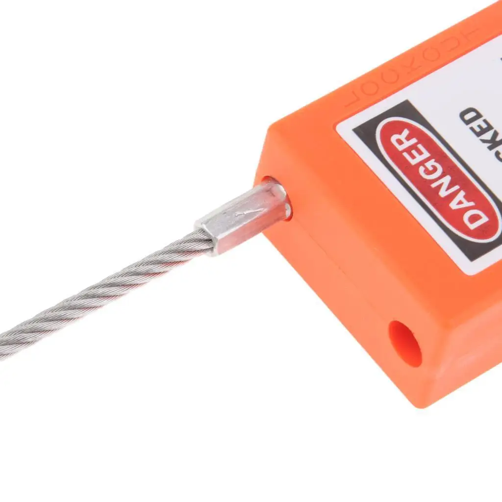 

Stainless Steel Cable Safety Padlock Lockout Isolation Lock 7 Color Orange